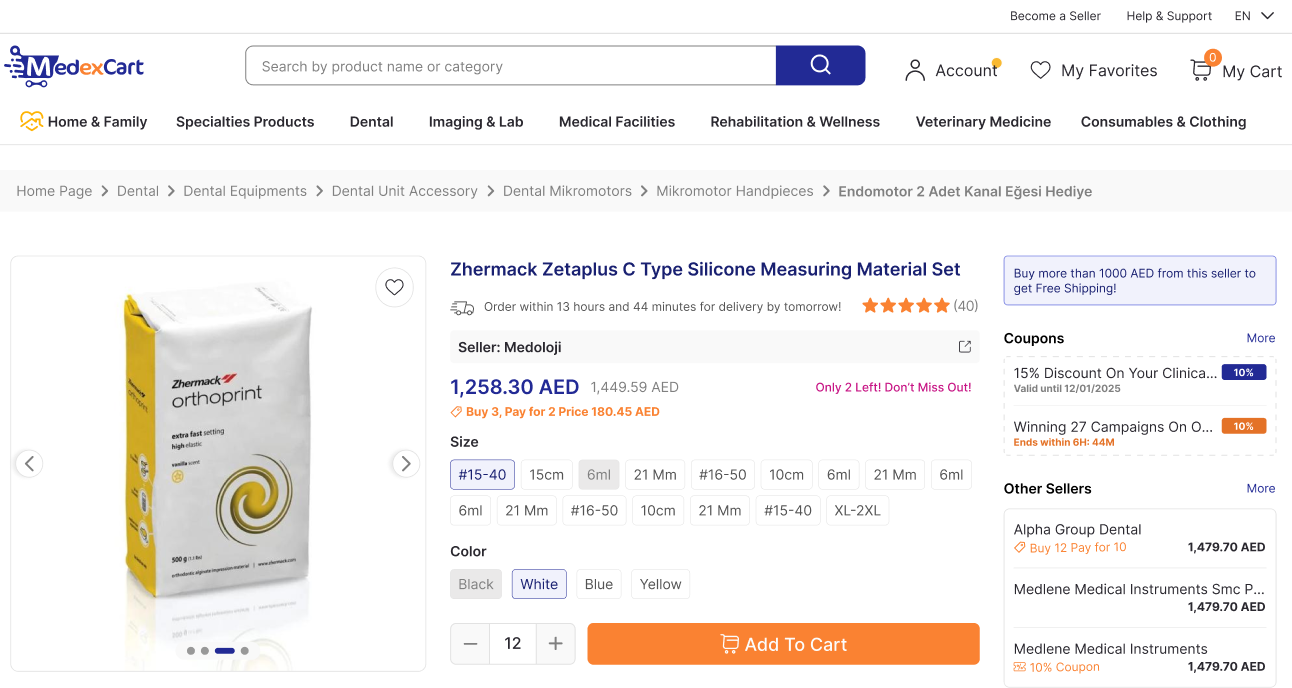 MedexCart Platform Screenshot
